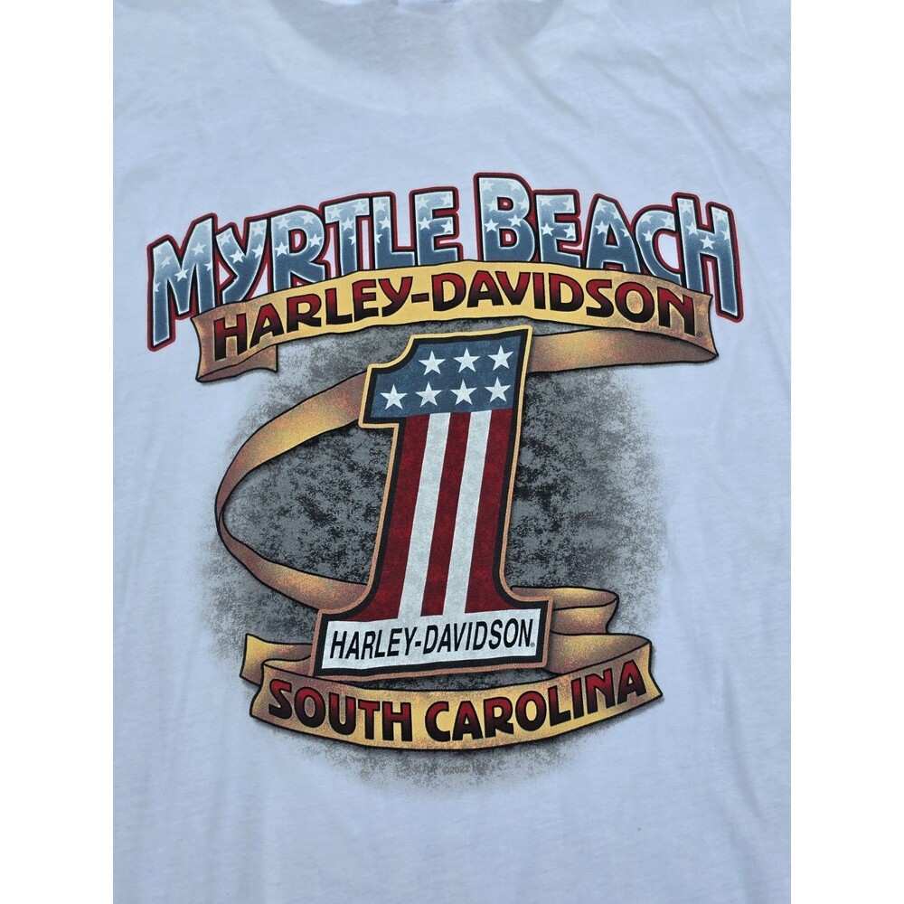 Harley Davidson Sleeveless White Shirt Mens XXL Motorcycle Myrtle Beach SC NWT